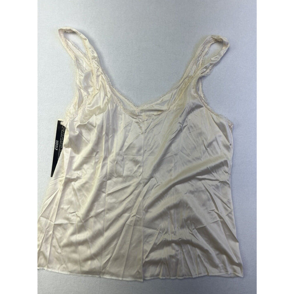 Vintage Lorraine Ivory Nude USA Nylon Satin Camisole Slip Boudoir Size 42 new - Picture 6 of 7